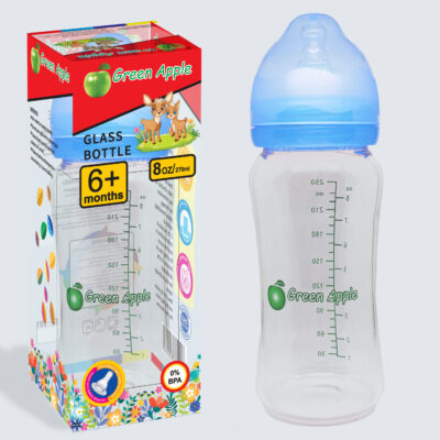 Glass Baby Feeding Bottle with silicone cover
