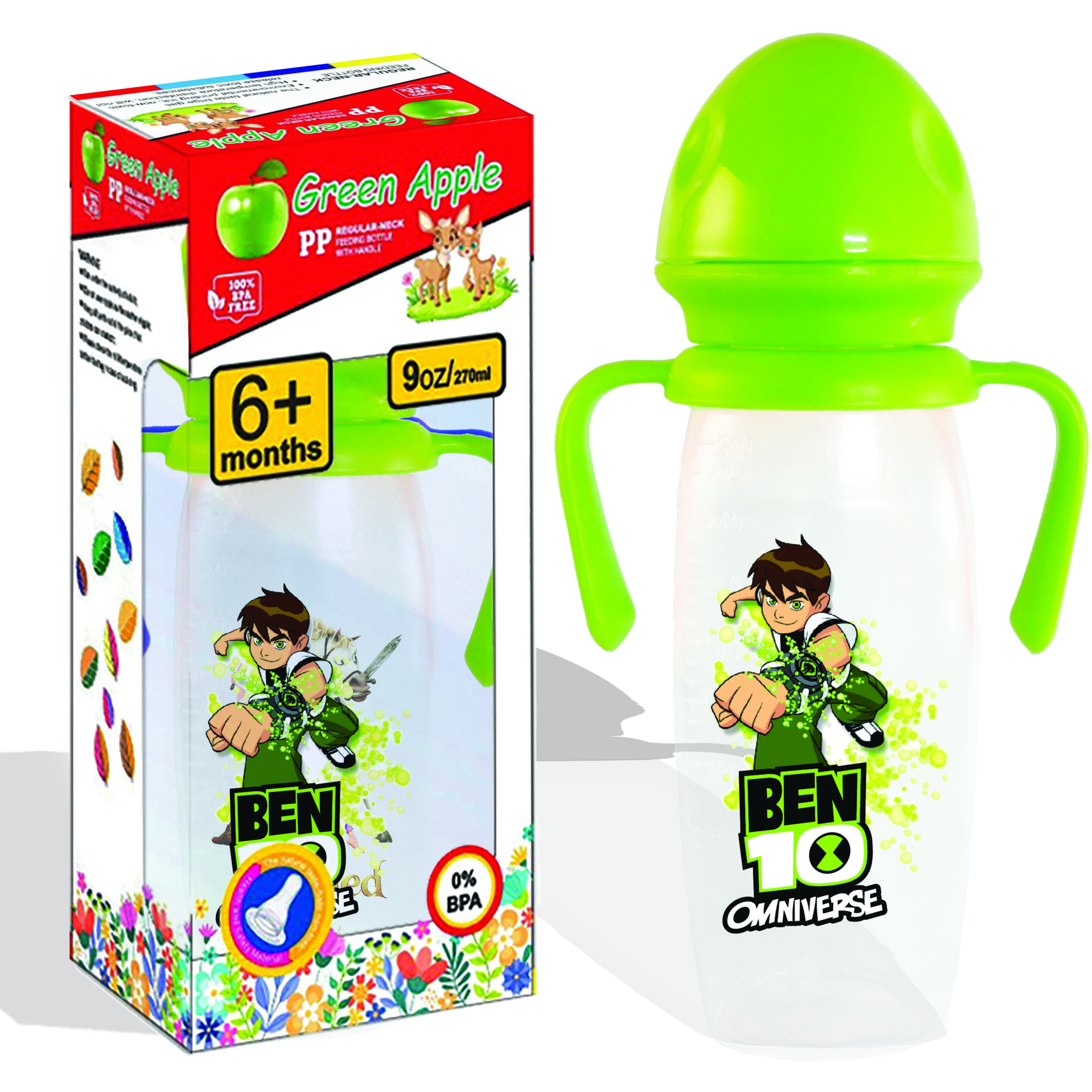 Triangle Base Baby Feeder 270ml (Transparent) - Image 4