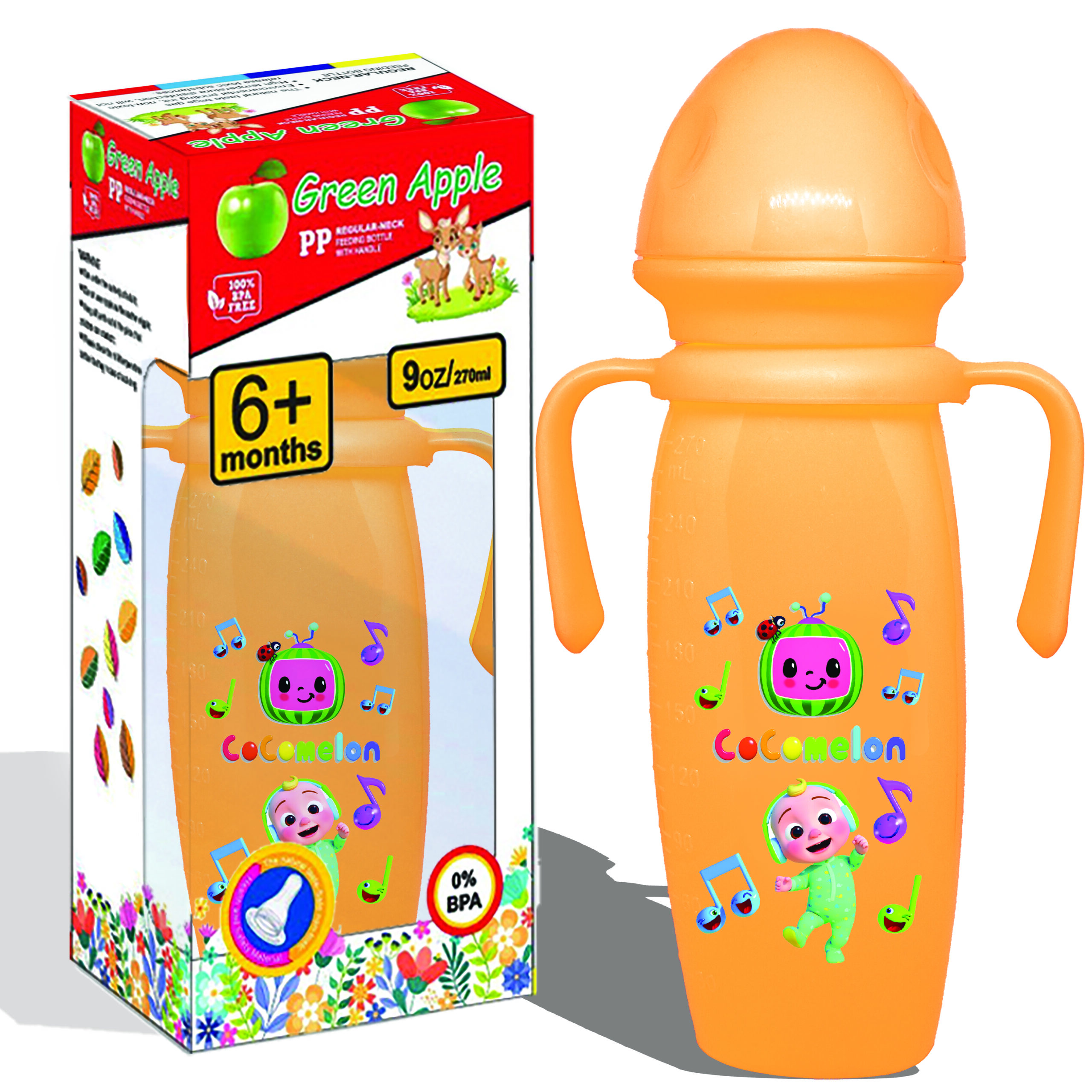 Triangle Base Baby Feeder 270ml (Funky) - Image 3