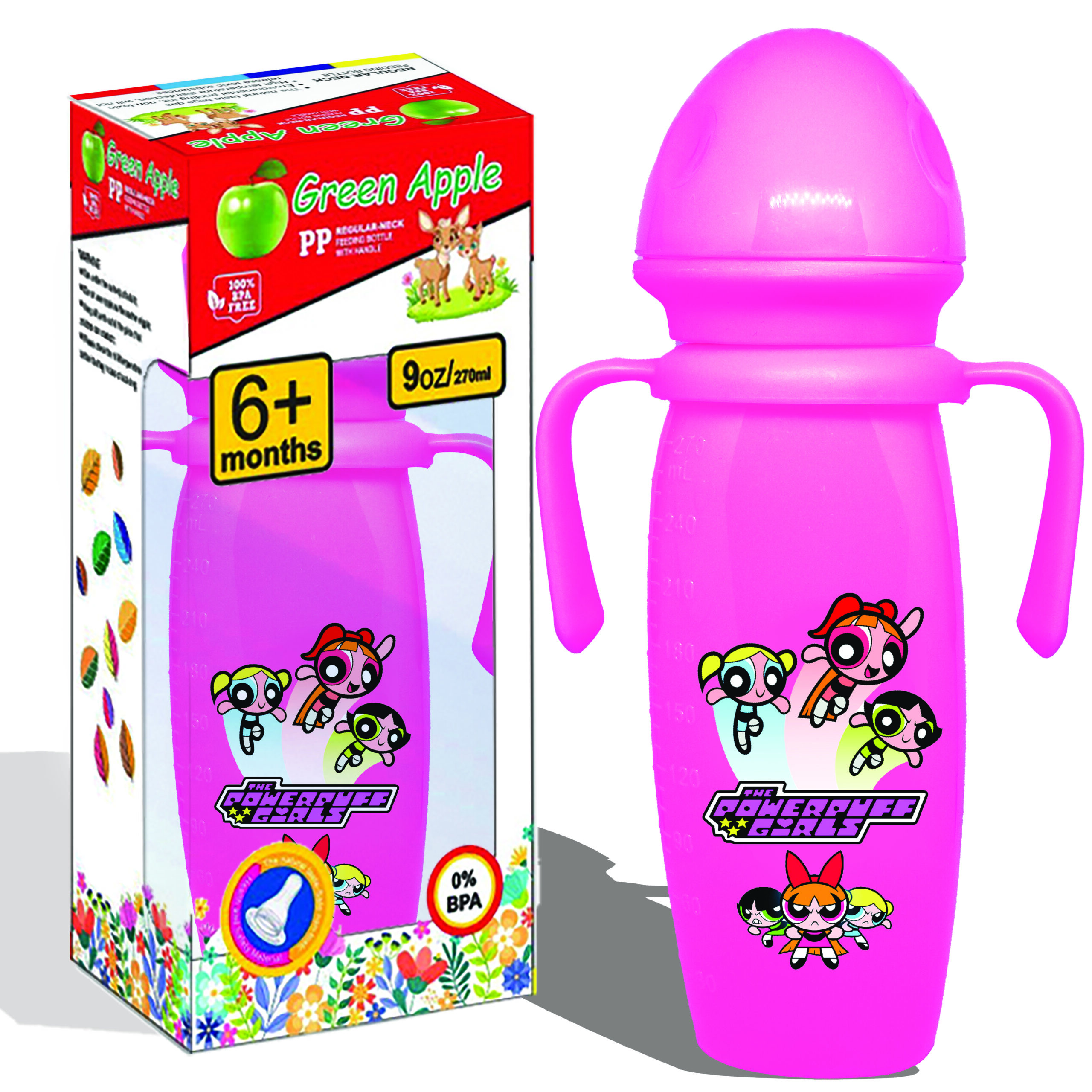 Triangle Base Baby Feeder 270ml (Funky) - Image 4