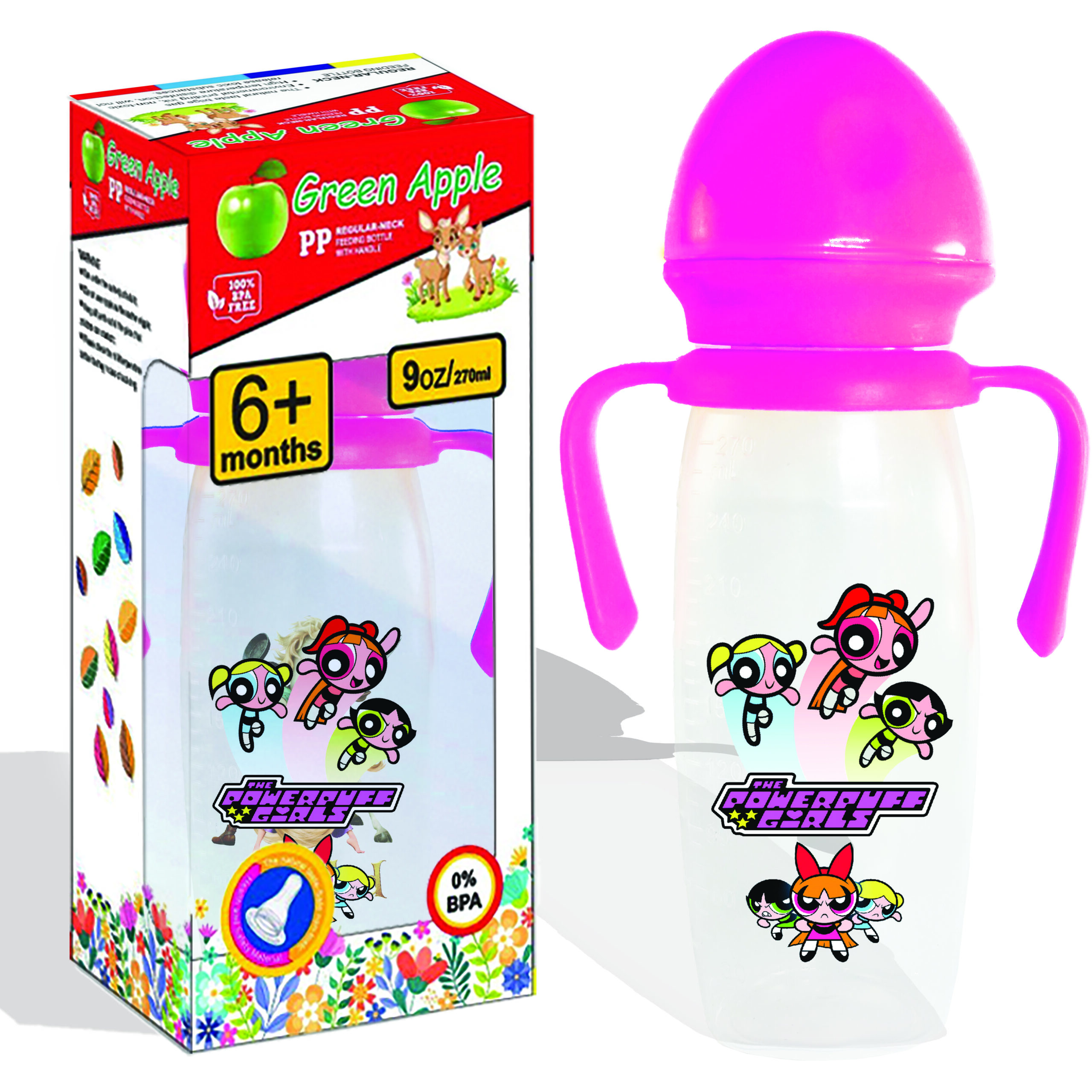 Triangle Base Baby Feeder 270ml (Transparent) - Image 3