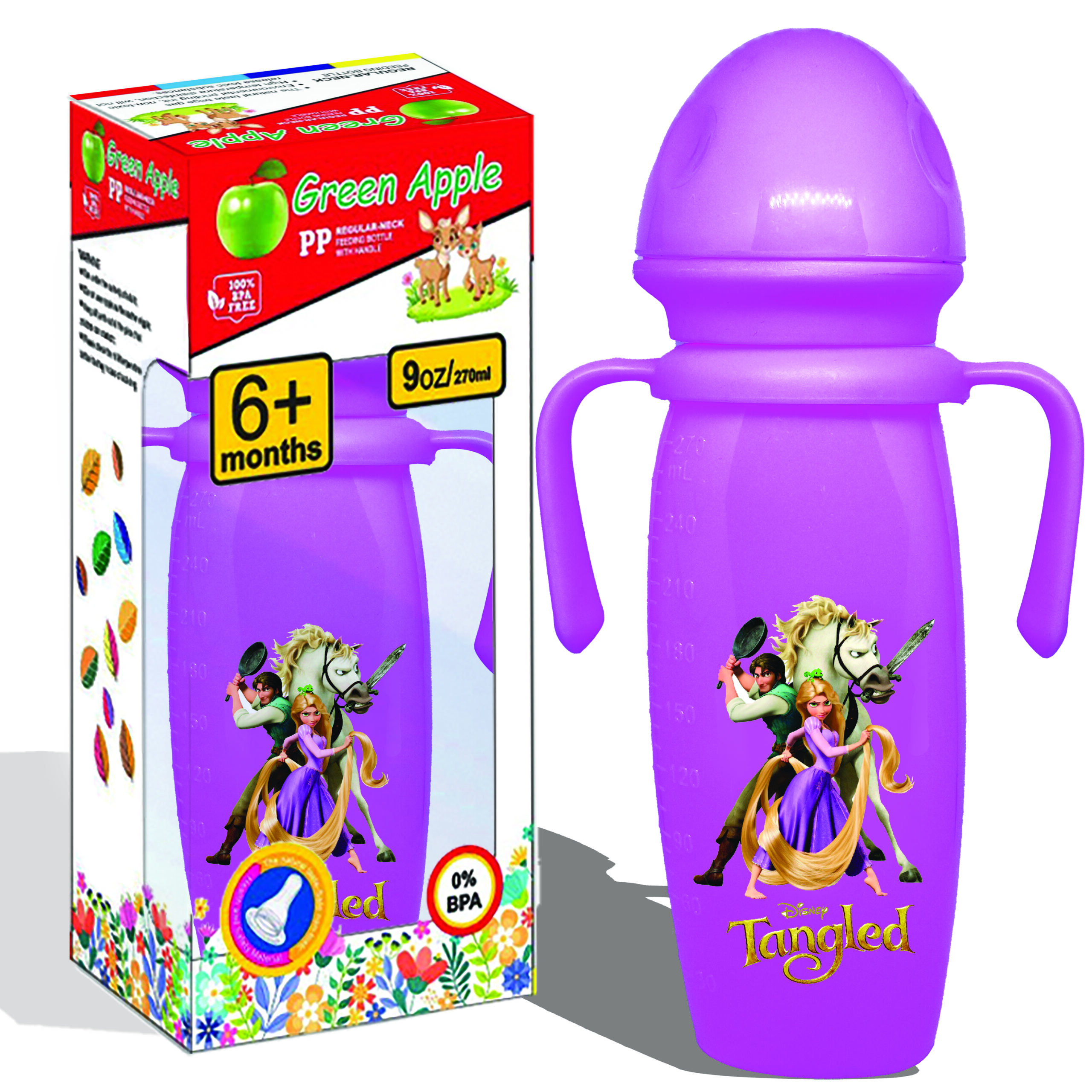 Triangle Base Baby Feeder 270ml (Funky) - Image 5